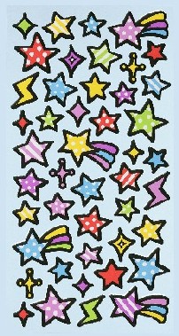 Softy Stickers bunt, Sterne Potpourri